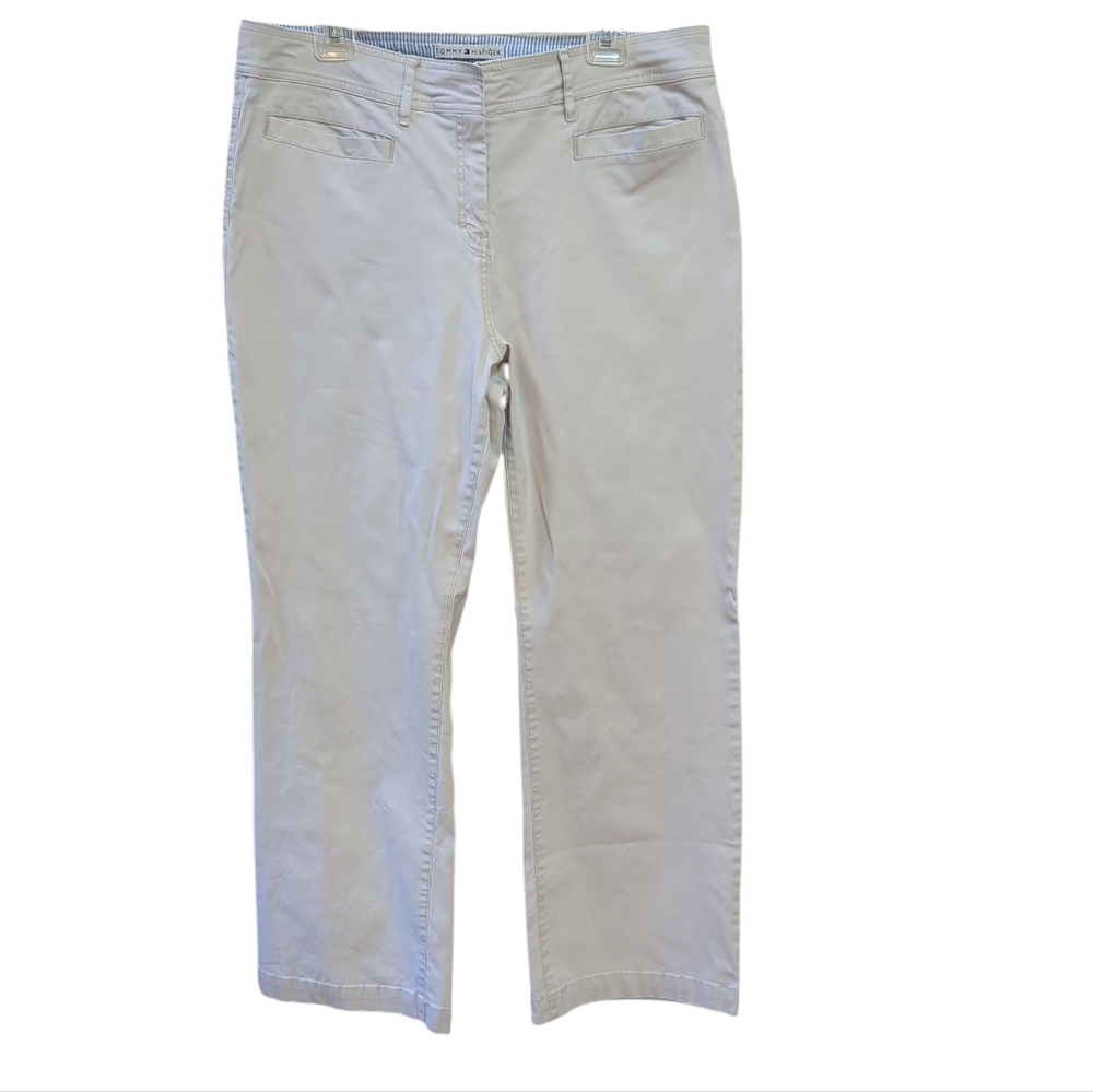 Tommy Hilfiger, Light Khaki Wide Leg Pants. Size 16